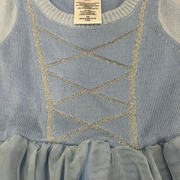 Disney Princess Cinderella 18M Blue And Silver Sweater Dress - Picture 2 of 6